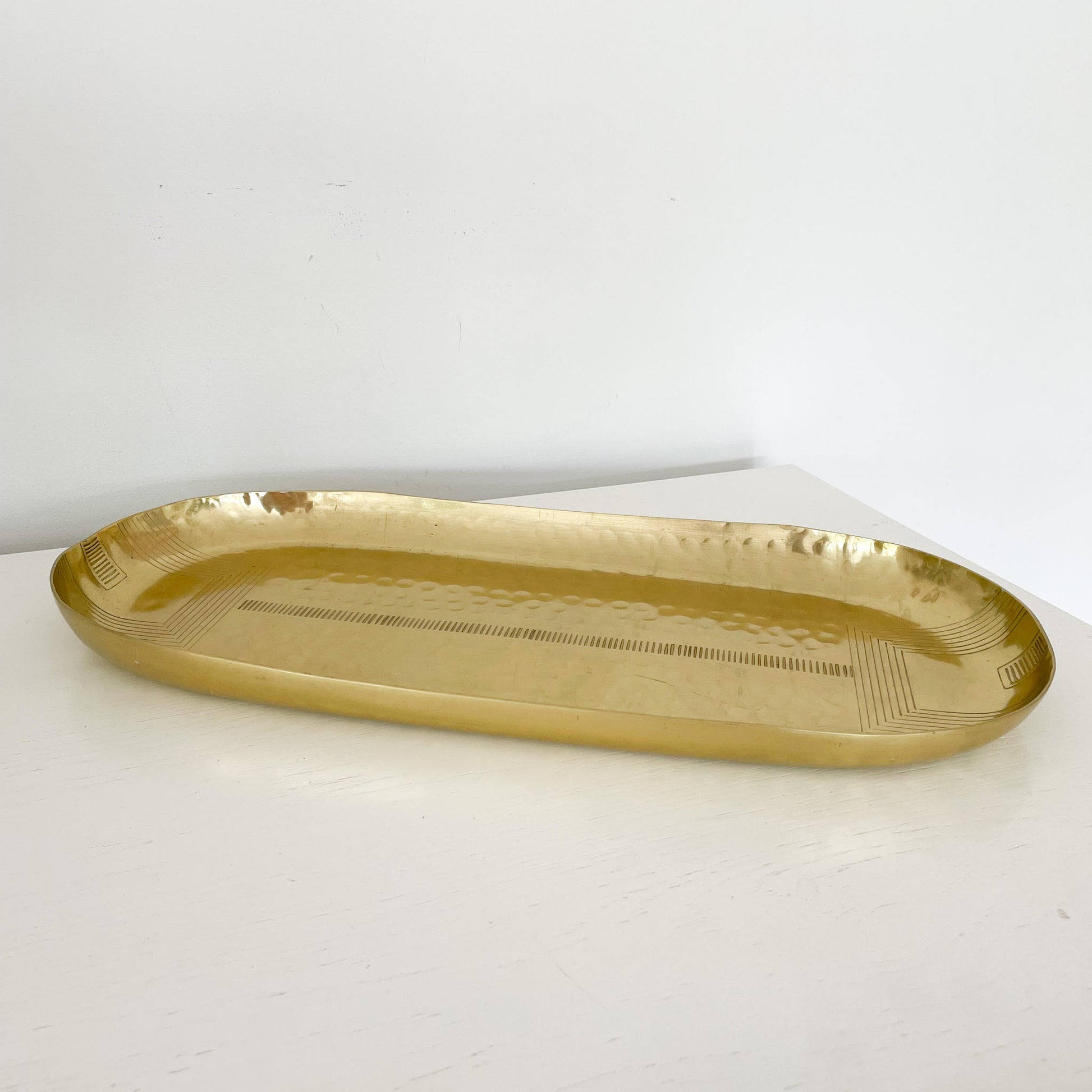 Gold oval platter for hire 